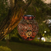 Solar Powered LED Morrocan Lantern Hanging Outdoor Garden Lamp Light Decoration