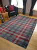 Modern Soft Tartan Rugs Highland Check Long Floor Runner Small Extra Large Cheap