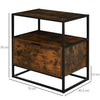 Vintage Industrial Side Table 1 Drawer Shelf Storage Cabinet Console Furniture