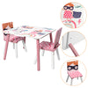 Kids Table and 2 Chairs Set Children Playroom Activity Reading Paiting Furniture