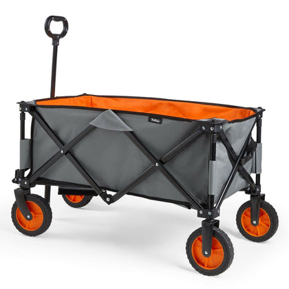 Folding Cart - Garden/Festival Trolley with Brakes - Portable Design