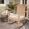 Mondeer Rattan Rocking Chair Garden Chair Set Recliner with Removable Cushion