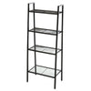 4 Tier Metal Ladder Storage Shelf Display Stand Organiser Corner Shelving Unit