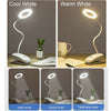 LED USB Clip On Flexible Desk Lamp Dimmable Memory Bed Reading Table Study Light