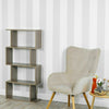 4 Tier Display Wooden Bookcase Rustic S Shape Shelf Storage Bookshelf Furniture