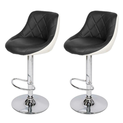 Set of 2 Chairs Faux Leather Breakfast Bar Stool Kitchen Barstool Swivel Chair
