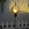 Solar Powered Sun/Moon/Flame LED Stake Light Ground Garden Lawn Outdoor Lamp NEW