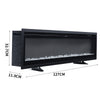 Electric 50" Insert/Wall Mounted LED Fireplace Wall Inset Into Fire Freestanding