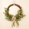 Wall Hanging Hoop Fake Flower Dia 40cm Door Decor With Eucalyptus Garland