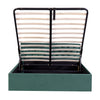 Ottoman Bed Gas Lift Storage Bed 4ft6 Double Bed Frame Velvet Upholstered Green