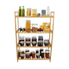 4 Tier Bamboo Storage Rack/Shelving Wire Shelf Kitchen/ Balcony/Office Unit 99cm