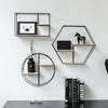 Nordic Geometric Round Wall Hanging Shelf Storage Holder Shelves Home Decor L