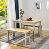 Solid Wood Dining Table and Chairs Bench Set Kitchen Dining Room Home Furniture
