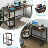 120cm Computer Desk PC Table Laptop Corner Bookshelf Writing Office Unit
