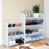 3/4/5 Tiers Shoe Rack Storage Shelf Display Stand Organiser Unit Cabinet White
