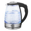 1.8L Electric Glass Kettle Blue LED Illuminated Fast Water Boiler Jug 2000W