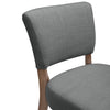 2pcs Pub Breakfast Bar Stool Linen Low Back Barstool High Chair Wooden Legs