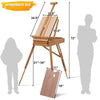 Folding Wooden Easel Adjustable Tripod Easel Stand for Indoor Outdoor Painting