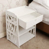 Bedroom White Cabinet Bedside Table Nightstand With Drawer Storage Organise Unit