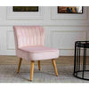 Retro Velvet Armchair Single Chair Living Room Sofa Bedroom Furniture Pink/Grey