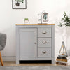 Wood Multi Storage Unit Cabinet Sideboard Cupboard Drawers Chest White/Grey