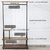 Heavy Duty Industrial Clothes Rail Steampunk Clothes Rack Hall Tree w/Wheels UK