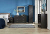 Bedside Table Black 3 Drawer Bedside Cabinet Night Stand Metal Runners