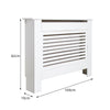 Mondeer Modern Radiator Cover Wall Cabinet Grill Shelf White Horizontal Slats