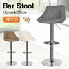 2×Bar Stools Leather Chairs Breakfast Chairs Swivel Gas Lift Kitchen Cushioned