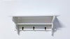 White Storage Floating Shelf 2 Tier Key Letter Tidy Rack & 3 Coat Hanging Hooks