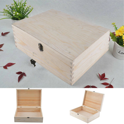 Selection of Wooden Plain A4 Size Storage Boxes / Documents Magazine Case Holder