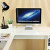 L-shaped Computer Desk Corner PC Workstation Table Home Office w/ Shelves White