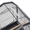 Portable Metal Bird Cage Parrot Finch Canary Travel Carrier with Perch Feeder