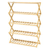 Bamboo Shoe Rack Foldable Shelves Footwear Storage Shelf Organizer Wood Pergola