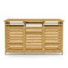 Large Triple Wheelie Bin Storage Wooden Store Cover Garden Rubbish Dustbin Shed
