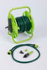 15m Complete Garden Hose Pipe Reel Set Reinforced Tough Outdoor Hosepipe Green