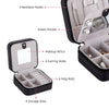 Small Portable Jewellery Box Organizer PU Leather Travel Storage Case w/Mirror
