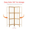 Foldable Hall Tree Hat Coat Corner Stand Wooden Clothes Hanger with 12 Hooks