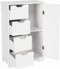 Bathroom Bedroom Nursery Storage Cabinet Dresser 4-Drawer + Door (White)