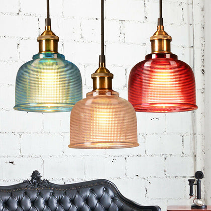 Vintage Industrial Retro Loft Style Glass Ceiling Wall Lamp Shade Pendant Light