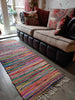 100% Recycled Cotton Handmade Rug Mat Multi Coloured Chindi Floor Rag Rug Runner