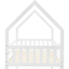 Bunk Beds Kids Treehouse Wooden Single Size Bed Solid Pine Wood Bed Frame White