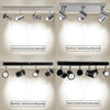 4/6 Ways Steering LED Ceiling Spot Lights Spotlight Fittings Kitchen GU10 Bulbs