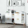 Cupboard White Storage Cabinet Sideboard with 3 Shelves, 2 Doors and 1 Drawer