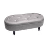 Velvet Button Top Seat Bench Footrest with Legs/Feet Easy to Assemble Footstool
