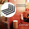 4x Black Wall Mounted L Shaped Angle Shelf Brackets Heavy Duty Corner Support UK