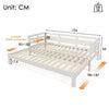 Daybed Wooden 3ft Single Guest Bed Trundle Bed Sofa Bed Frame Solid Pine White