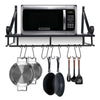 Wall Mount Kitchen Utensils Hanging Shelf Rack Pot Pan Storage Holder#