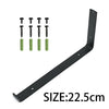 2PCS Black Shelf Brackets Industrial Shelves Bracket for Book Items Floating DIY