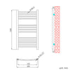 Bathroom Heated Towel Rail Radiator Chrome Straight / Curved / Square Shape